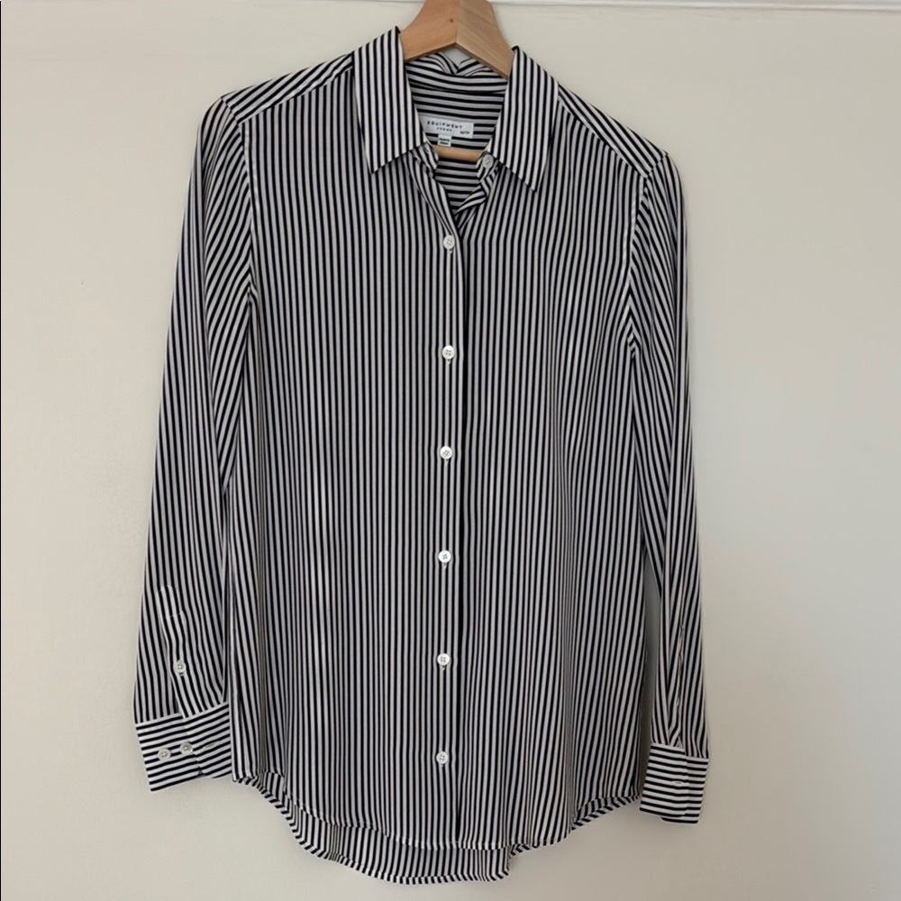 Equipment Striped Silk Shirt